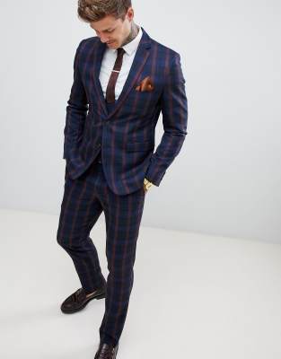 navy suit skinny fit
