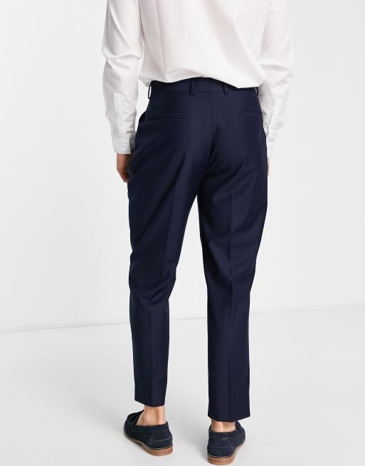 Harry Brown - Nette broek met plooien in marineblauw, 3 van 4