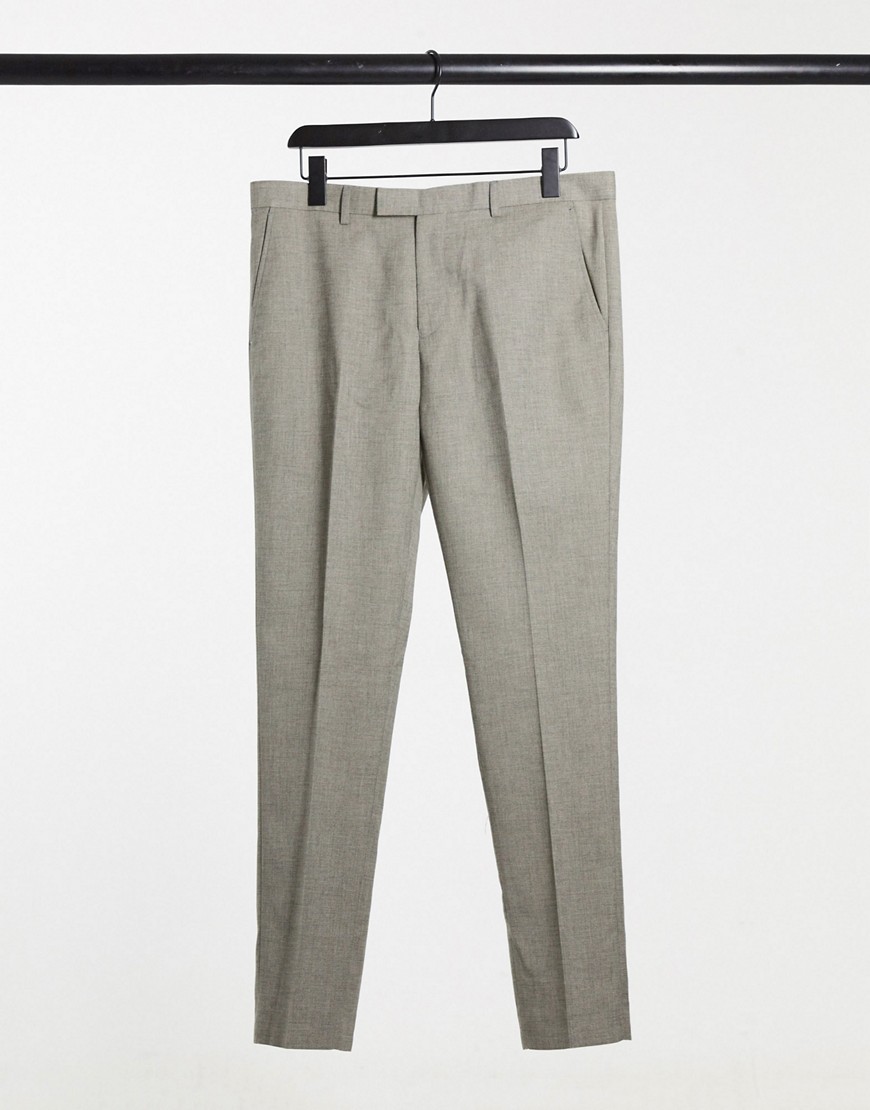 Harry Brown - Pantalon de smoking texturé coupe skinny stretch pour mariage - Taupe-Multicolore