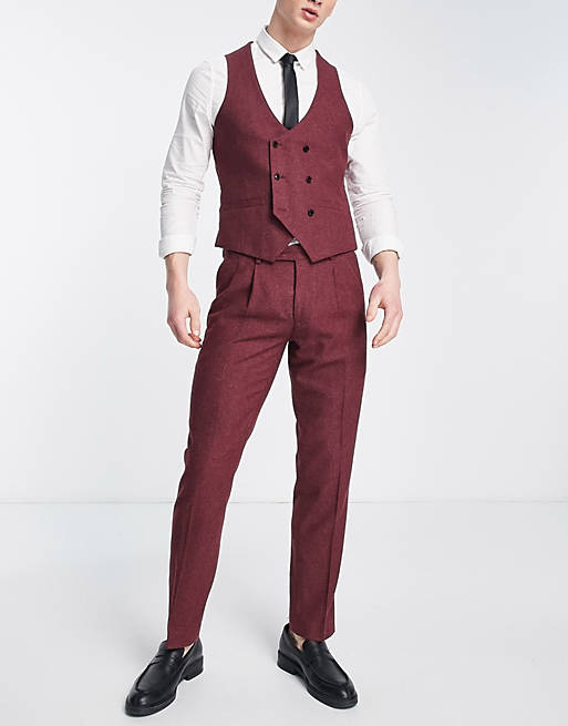Harry Brown - Pantalon in bessenrode tweed