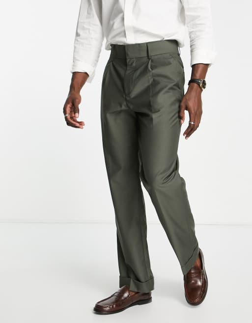 Harry Brown - Pantaloni da abito ampi color bambù