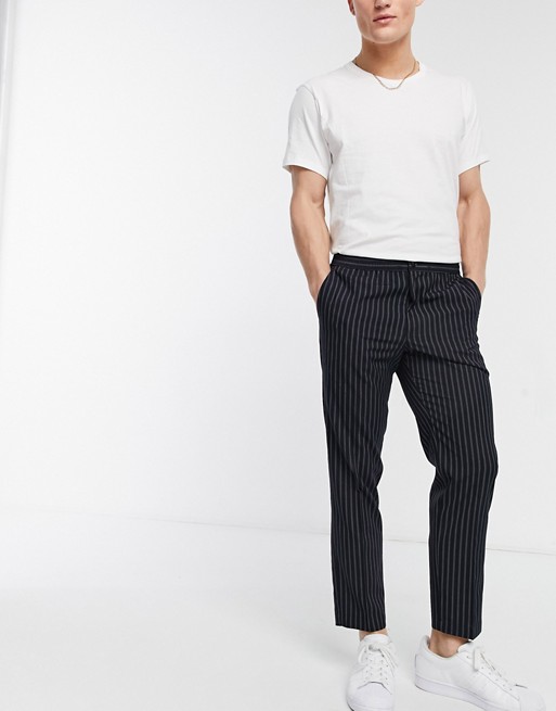 Harry Brown pinstripe navy smart trousers