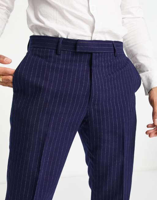 Blue 2025 pinstripe pants