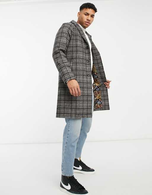 Plaid cocoon outlet coat