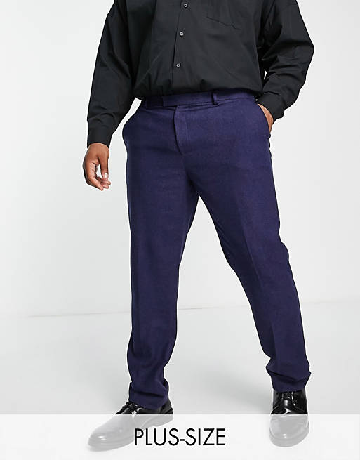 Harry Brown Plus - Bruiloft - Slim-fit tweed pantalon 
