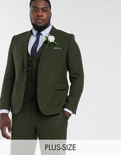 Harry Brown Plus wedding tweed heritage suit jacket