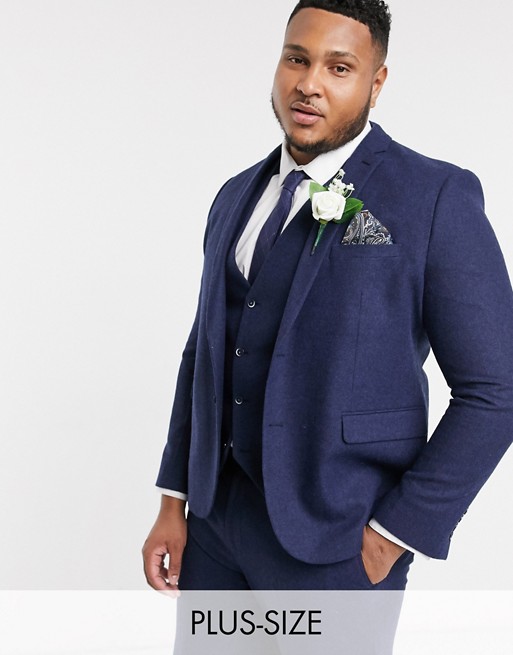 Harry Brown Plus wedding tweed heritage suit jacket