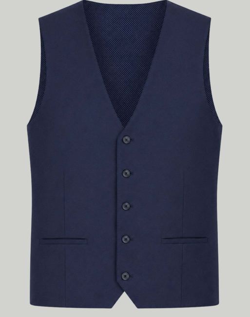 Harry Brown Raffi suit waisstcoat in navy in navy, 3 of 4