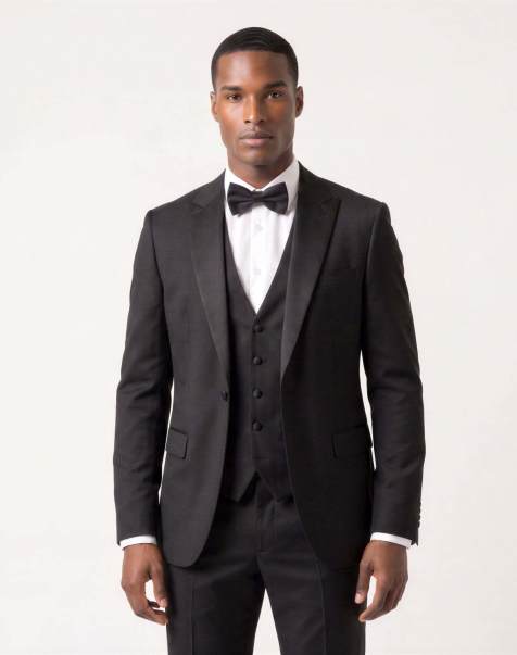 Harry Brown Raffi tux suit jacket in black in black - view 1