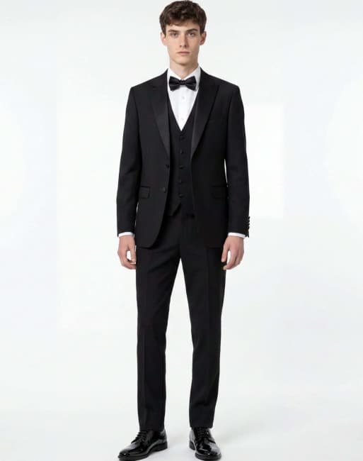 Harry Brown Raffi tux suit trousers in black in black, 3 of 3