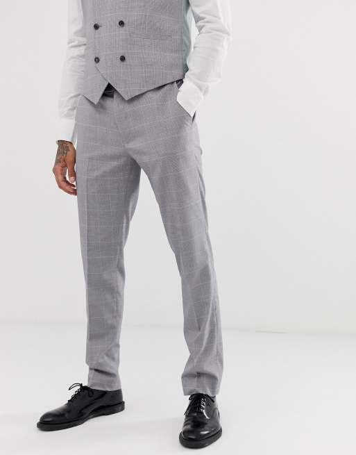 Harry Brown skinny fit light grey stretch check suit , 2 of 4