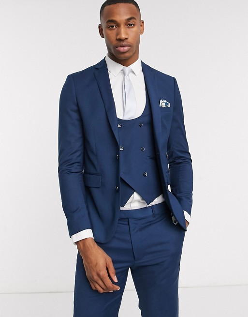 Harry Brown skinny fit stretch plain suit jacket