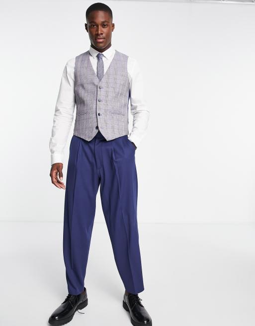 Grey trousers blue on sale waistcoat