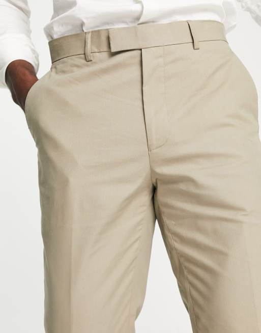Harry Brown skinny linen suit pants in brown, 4 of 4
