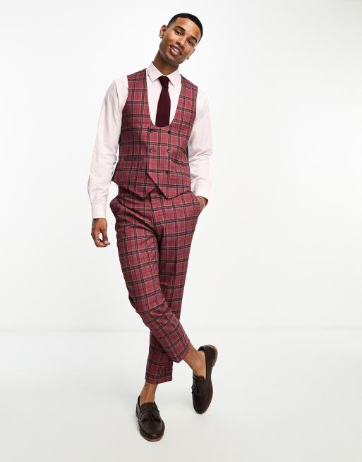 Red hot sale waistcoat mens