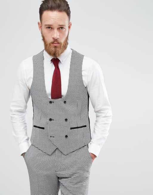 Mens 2025 dogtooth waistcoat