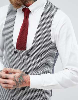 mens dogtooth waistcoat