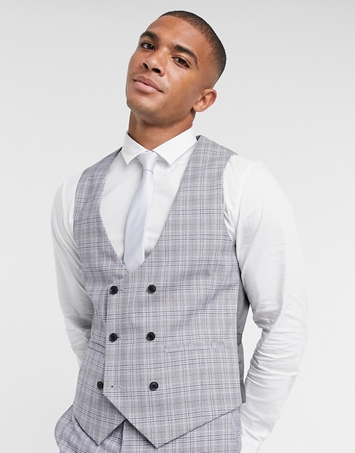 Harry Brown slim fit double breasted suit waistcoat