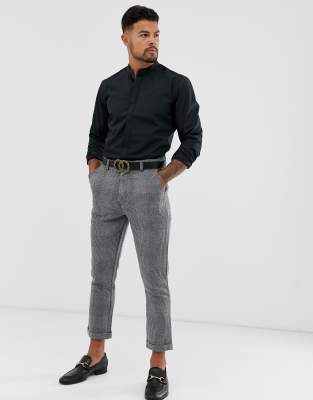 slim fit grandad shirt