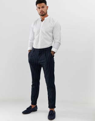 slim fit grandad shirt
