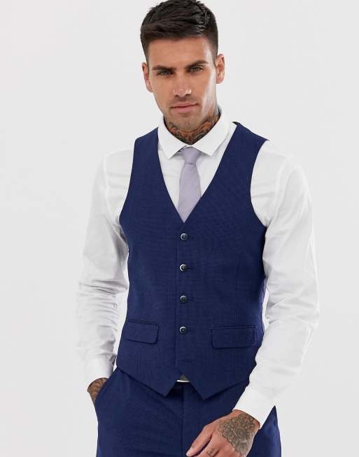 Harry Brown - Slim-fit halfeffen marineblauw kostuum, 4 van 4