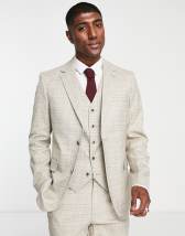 Harry Brown Wedding wool mix slim fit suit jacket in green | ASOS