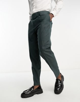 Harry Brown slim fit suit trousers in green