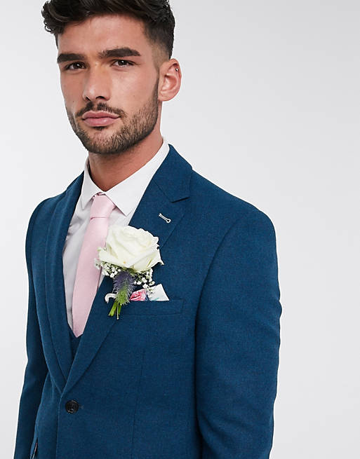 Harry Brown slim fit wedding summer tweed suit jacket