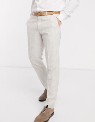 Harry Brown Wedding tweed elasticated waistband slim fit pants in gray  pinstripe - ShopStyle Chinos & Khakis