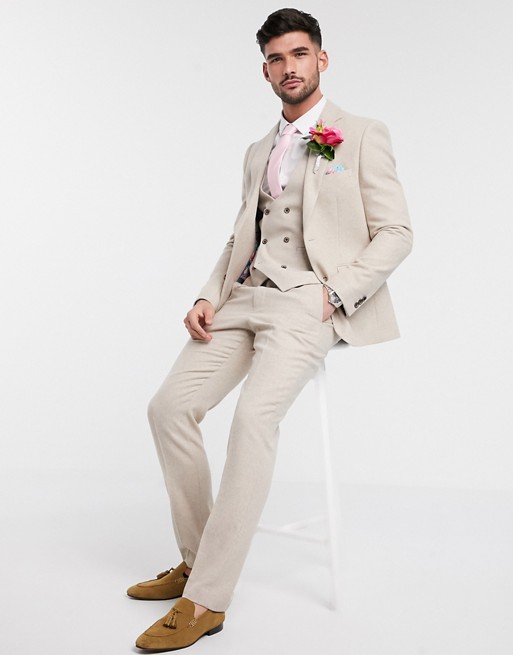 Harry Brown slim fit wedding tweed suit trouser