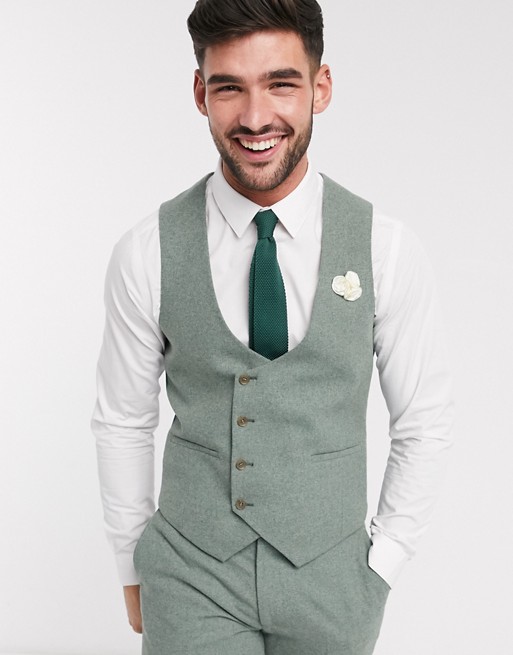 Harry Brown slim fit wedding tweed suit waistcoat