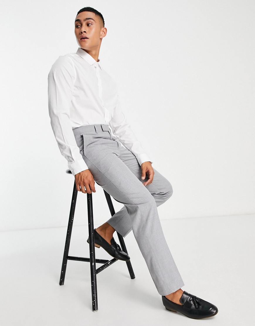 Harry Brown slim suit trousers in grey
