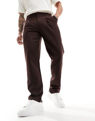 Harry Brown straight fit cotton trousers in beige