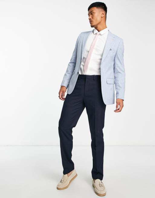 Sky blue blazer online suit