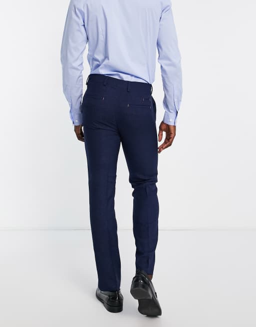 Harry Brown suit trousers in blue melange, 4 of 4