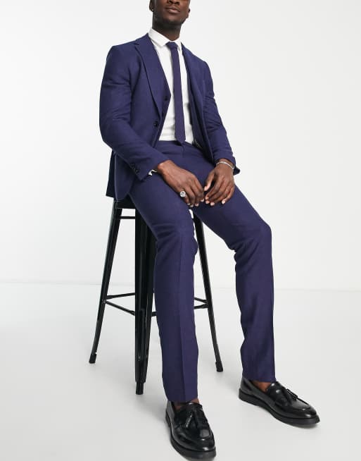 Harry Brown Tall - Bruiloft - Slim-fit tweed pantalon , 4 van 4