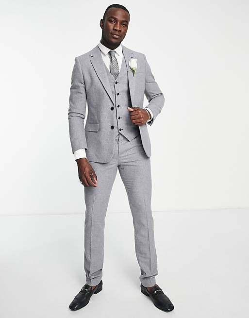 Giacca da abito da matrimonio in tweed Tall Asos Uomo Abbigliamento Abiti eleganti 