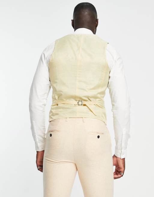 Harry Brown Tall - Gilet da matrimonio doppiopetto slim in tweed, 2 di 4
