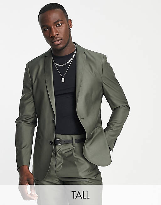 Harry Brown Tall loose fit bamboo suit jacket