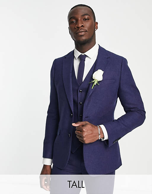Harry Brown Tall wedding tweed slim fit suit jacket 