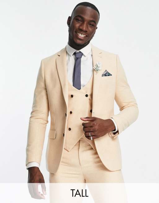 Harry Brown Tall wedding tweed wide lapel slim fit suit jacket | ASOS