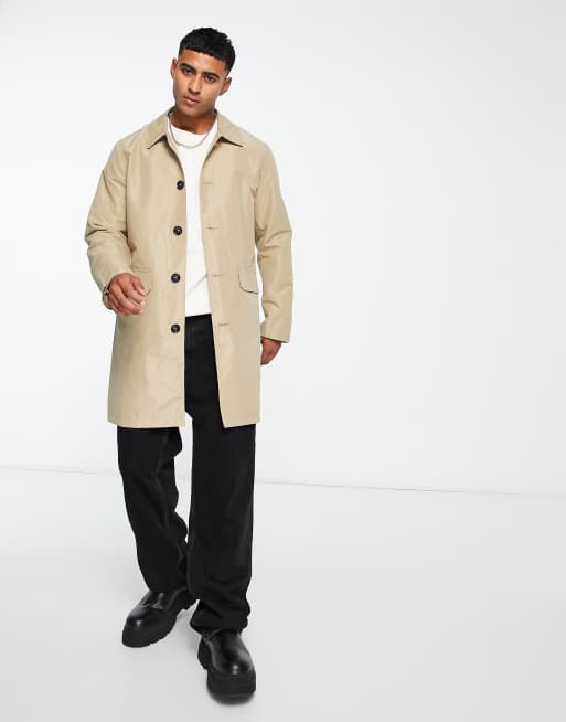 Harry Brown – Trenchcoat aus Funktionsmaterial in Steinbeige