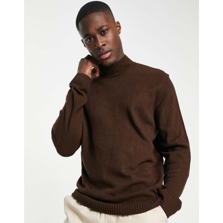 Blazer Mens Chocolate Brown Turtleneck Sweater Sunday Merino