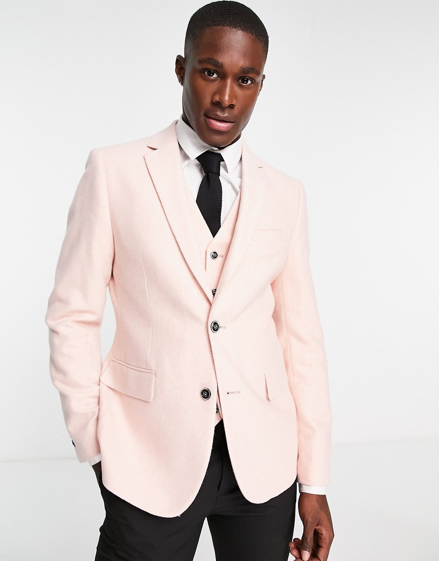 tweed suit jacket in pink
