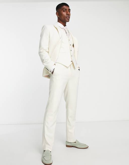 Harry Brown tweed suit pants in stone, 4 of 4