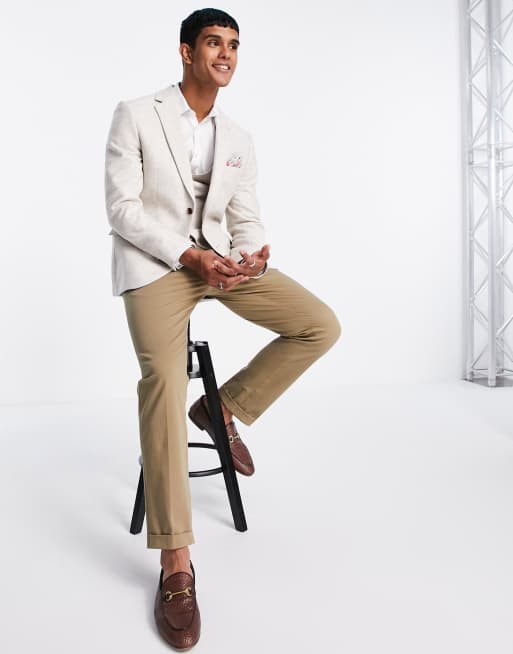 Harry Brown - Veste de costume ajustée en tweed de laine mélangée pour mariage, 4 de 4