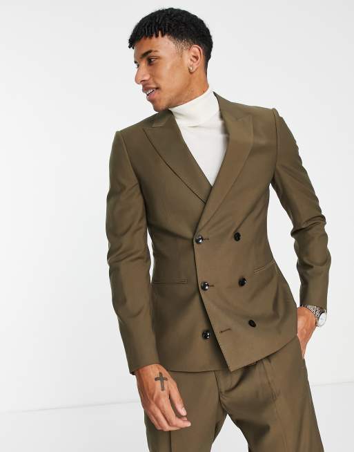 Harry Brown - Veste de costume ample en bambou à double boutonnage
