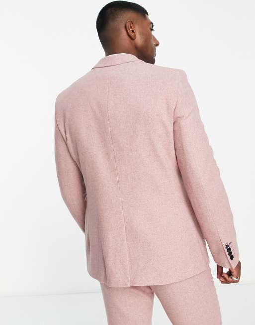 Harry Brown - Veste de costume de mariage coupe slim en tweed avec col à revers , 4 de 4