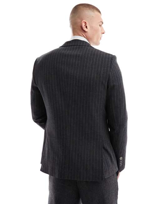Harry Brown - Veste de costume de mariage en tweed à double boutonnage - Rayures marron, 3 de 5