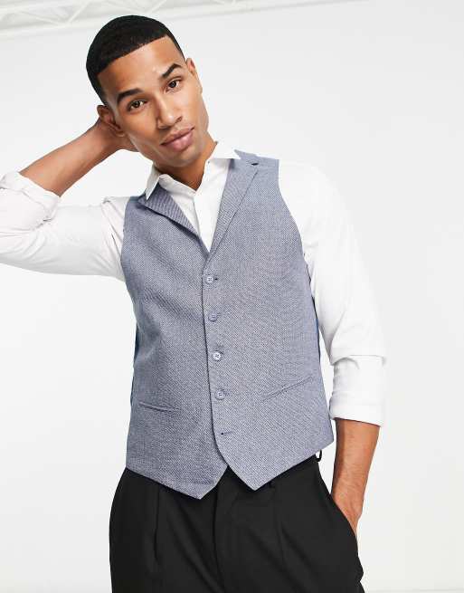 Grey waistcoat with hot sale blue shirt